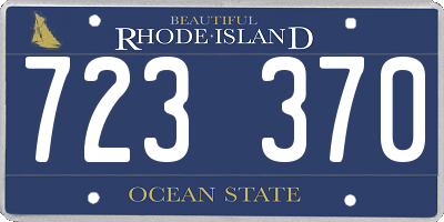 RI license plate 723370