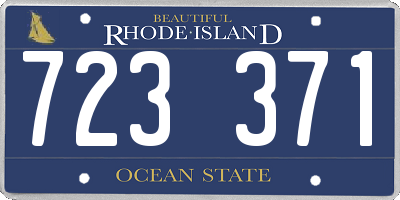 RI license plate 723371