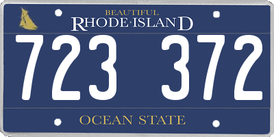 RI license plate 723372