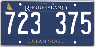 RI license plate 723375