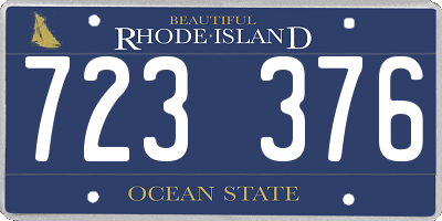 RI license plate 723376