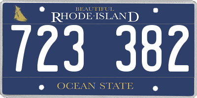 RI license plate 723382