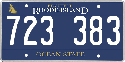 RI license plate 723383
