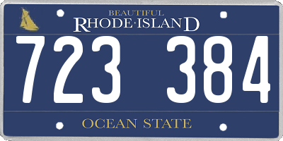 RI license plate 723384
