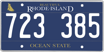 RI license plate 723385