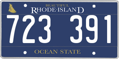 RI license plate 723391