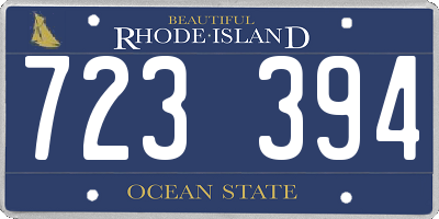 RI license plate 723394
