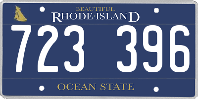 RI license plate 723396