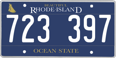 RI license plate 723397