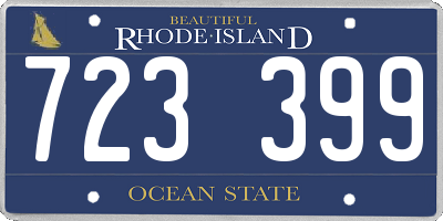 RI license plate 723399