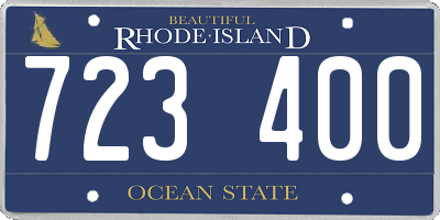 RI license plate 723400
