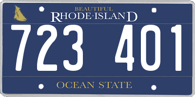RI license plate 723401