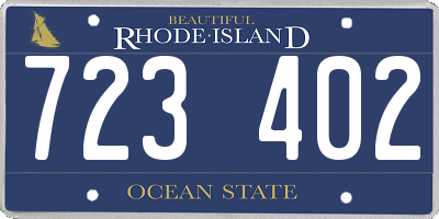 RI license plate 723402