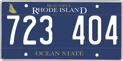 RI license plate 723404