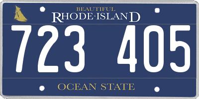RI license plate 723405