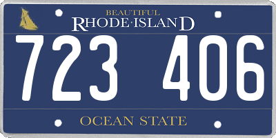 RI license plate 723406