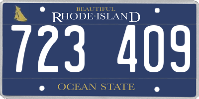RI license plate 723409