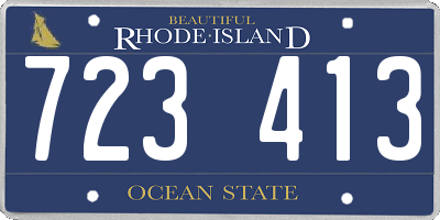 RI license plate 723413