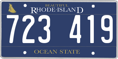 RI license plate 723419