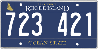 RI license plate 723421