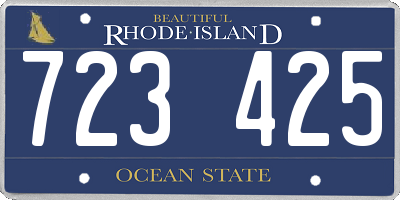 RI license plate 723425