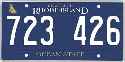 RI license plate 723426