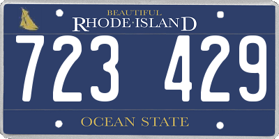 RI license plate 723429