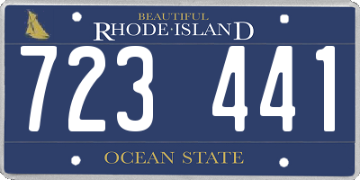RI license plate 723441