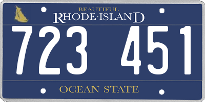 RI license plate 723451