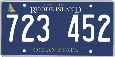 RI license plate 723452