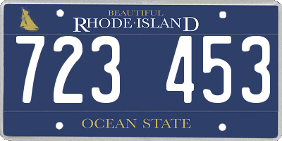 RI license plate 723453