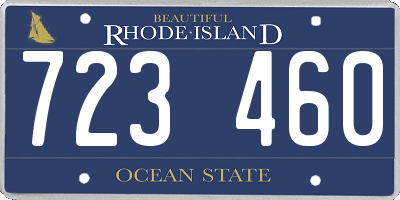RI license plate 723460