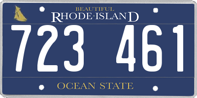 RI license plate 723461
