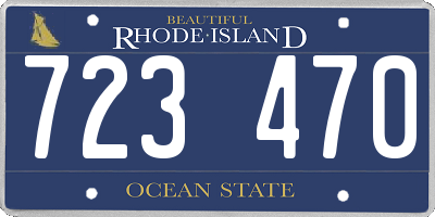 RI license plate 723470