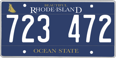 RI license plate 723472