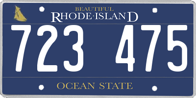 RI license plate 723475