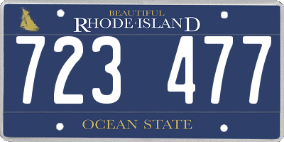 RI license plate 723477