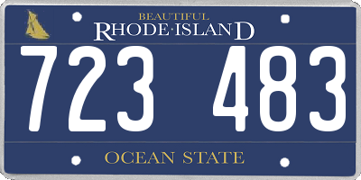 RI license plate 723483
