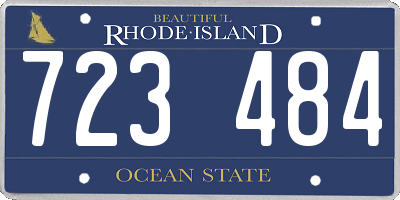 RI license plate 723484