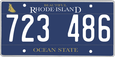 RI license plate 723486