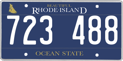 RI license plate 723488