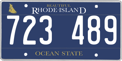 RI license plate 723489