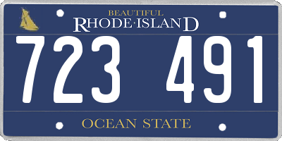 RI license plate 723491