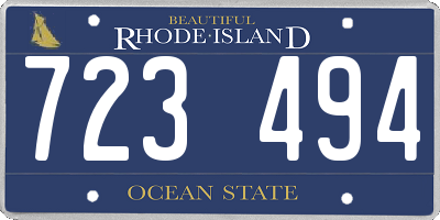 RI license plate 723494