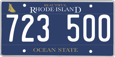 RI license plate 723500