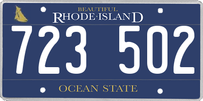 RI license plate 723502