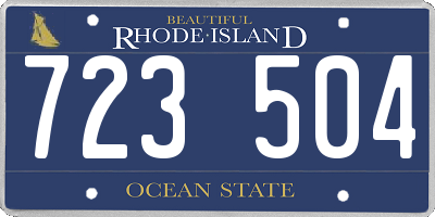 RI license plate 723504