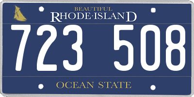 RI license plate 723508
