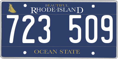 RI license plate 723509