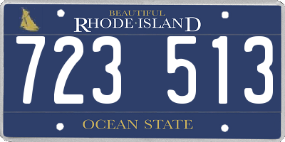 RI license plate 723513